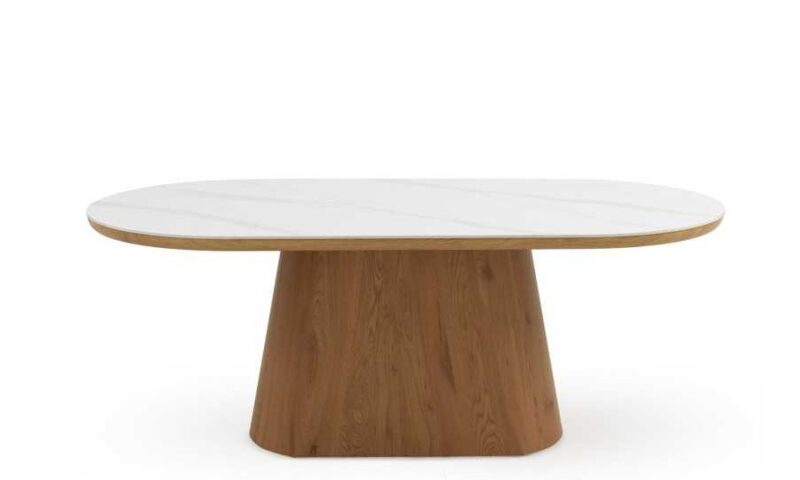 Voila - Mesa de comedor ovalada de 200 x 100 cm