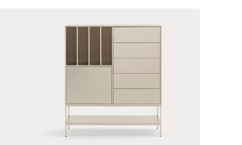 Platt - Aparador Alto de 120 cm, Crema