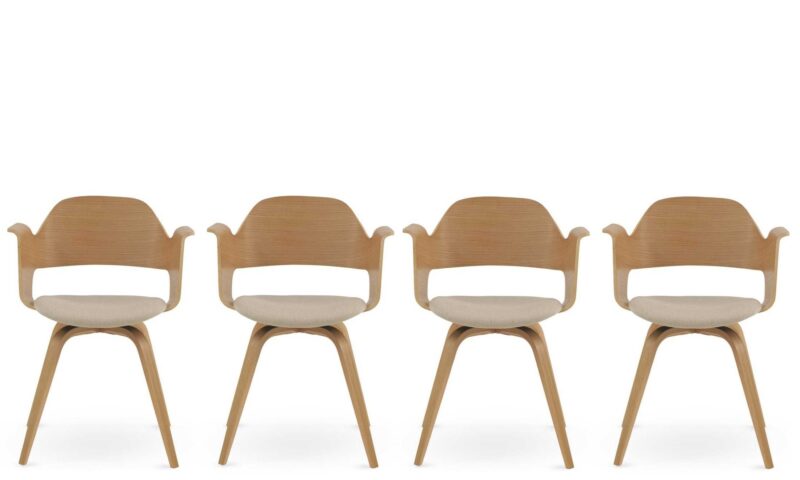 Merano - Silla de comedor - Tapizado (Pack 4 uds.)
