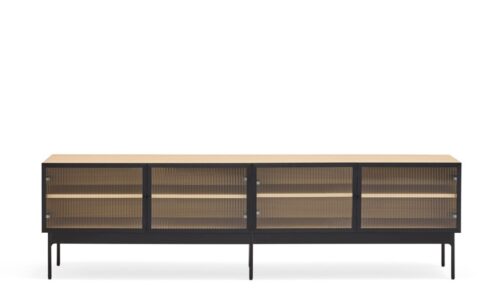 Blur - Mueble TV de 180 cm 4P - Roble/Negro