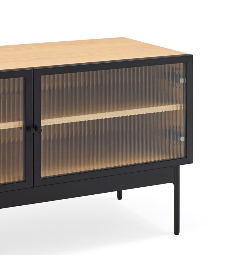 Blur - Mueble TV de 180 cm 4P - Roble/Negro - Imagen 6