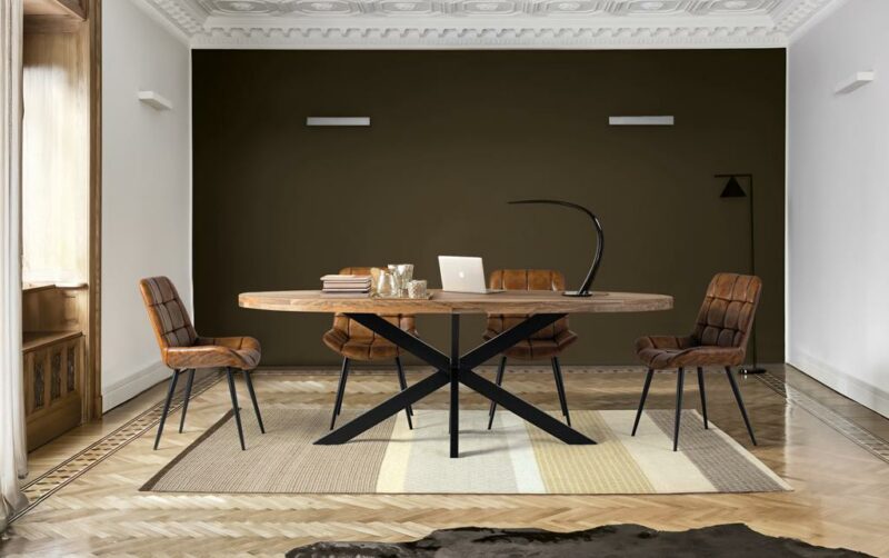 Roland - Mesa Ovalada de Comedor de 220 x 100 cm - Imagen 3