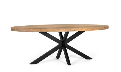 Roland - Mesa Ovalada de Comedor de 220 x 100 cm
