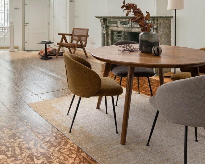 Gesien - Silla tapizado Ocre - Imagen 8