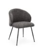 Gesien - Silla tapizado Gris Oscuro