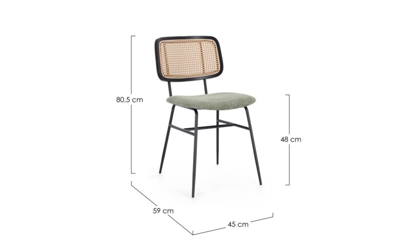 Glenna - Silla tapizado Verde - Imagen 6