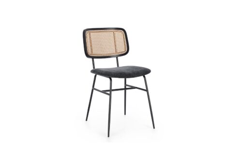 Glenna - Silla tapizado Gris-Oscuro