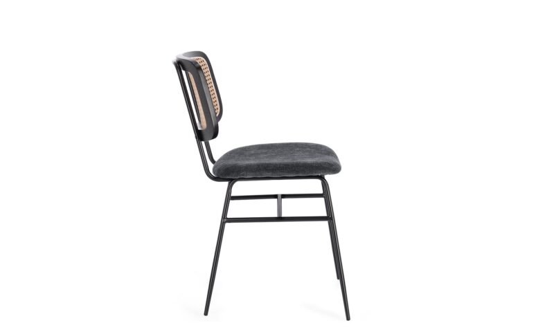 Glenna - Silla tapizado Gris-Oscuro - Imagen 2