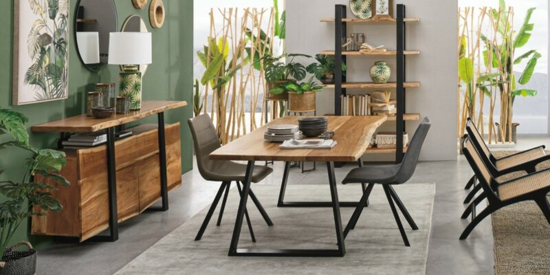 Artur - Mesa de comedor de 200 x 95 cm - Imagen 9