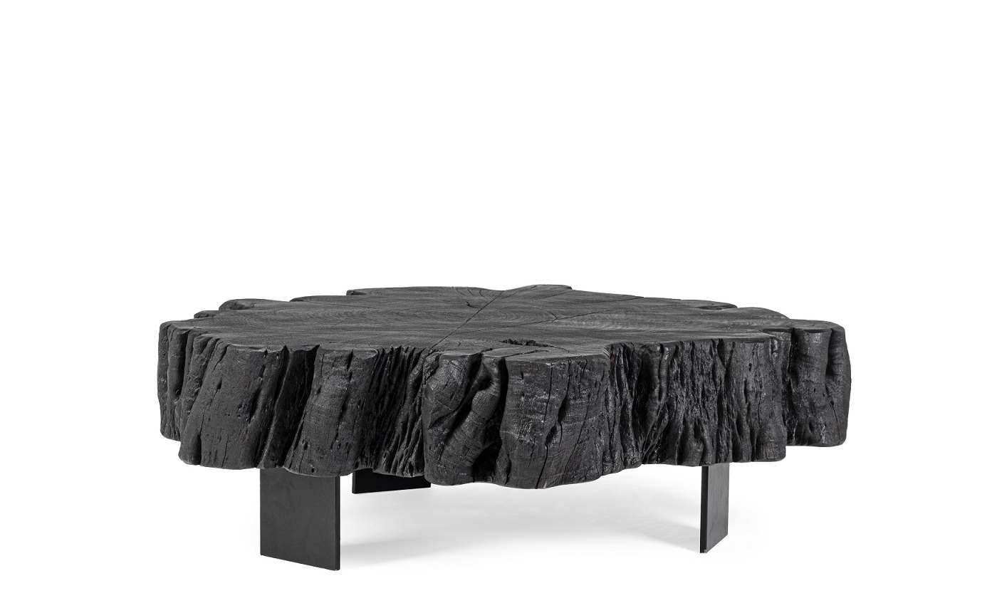 Keval - Mesa de centro de 90 cm