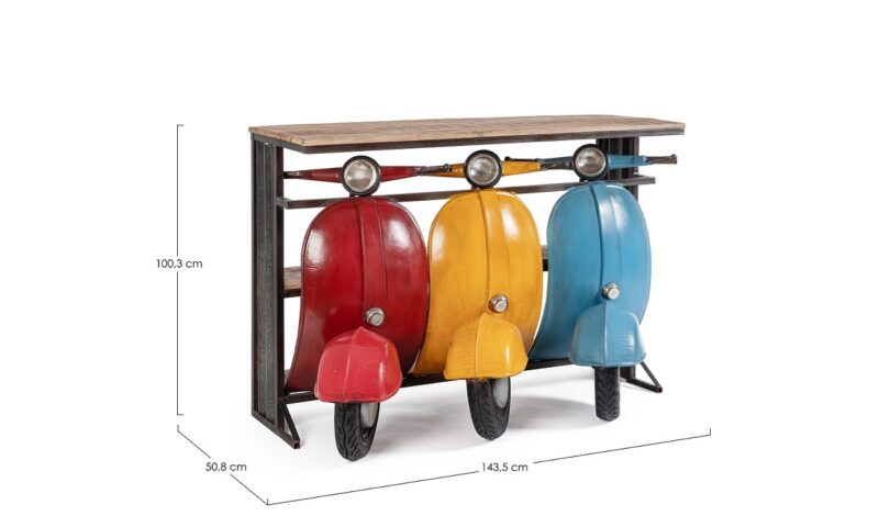 Trio Vespa - Consola/Bar de 143.5 cm - Imagen 6