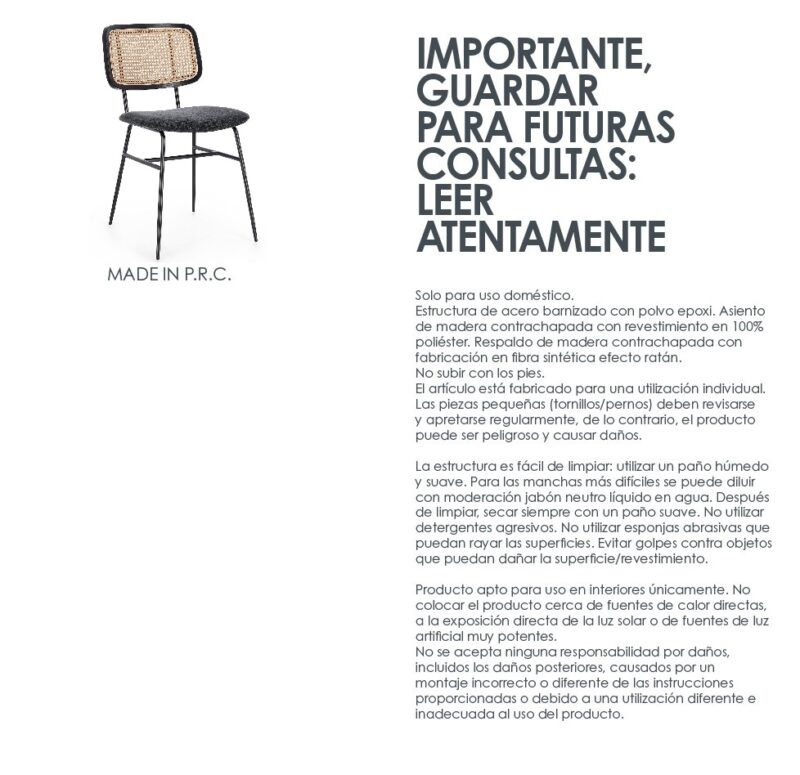 Glenna - Silla tapizado Gris-Oscuro - Imagen 10