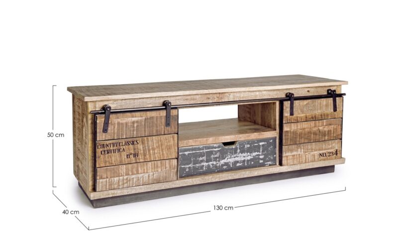 Tudor - Mueble para TV de 130 cm 2P/1C - Imagen 6