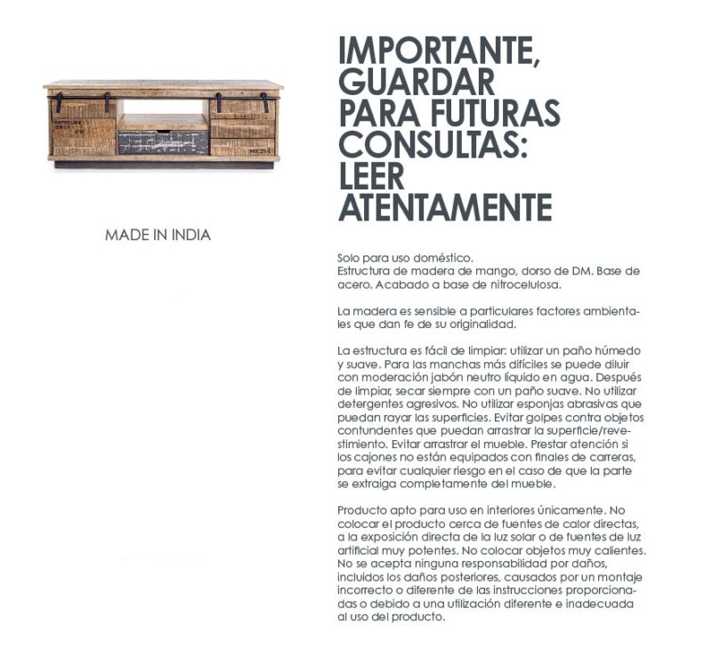 Tudor - Mueble para TV de 130 cm 2P/1C - Imagen 12
