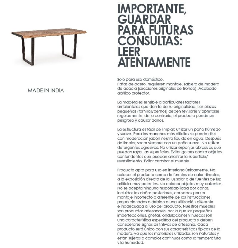 Elmer - Mesa de comedor de 180 x 90 cm - Imagen 11
