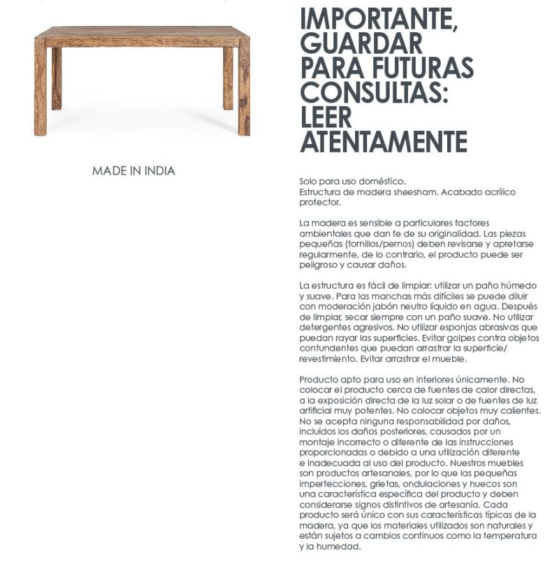 Nartan - Mesa de comedor de 160 cm - Imagen 7