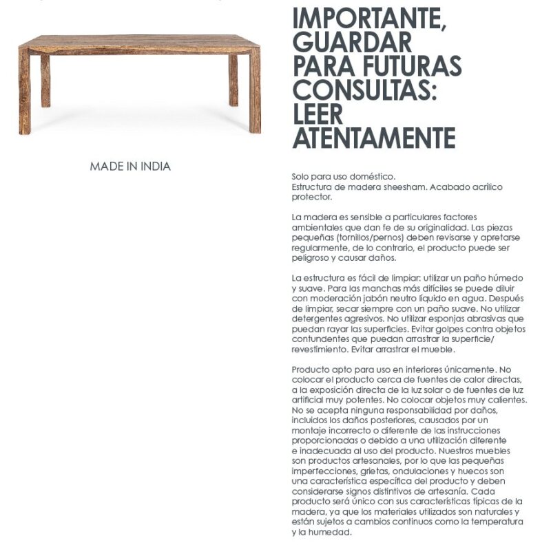 Nartan - Mesa de comedor de 200 cm - Imagen 8