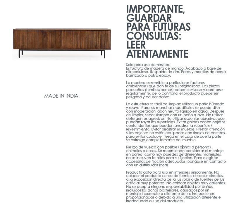 Tadita - Mueble para TV de 170 cm 4P - Imagen 11