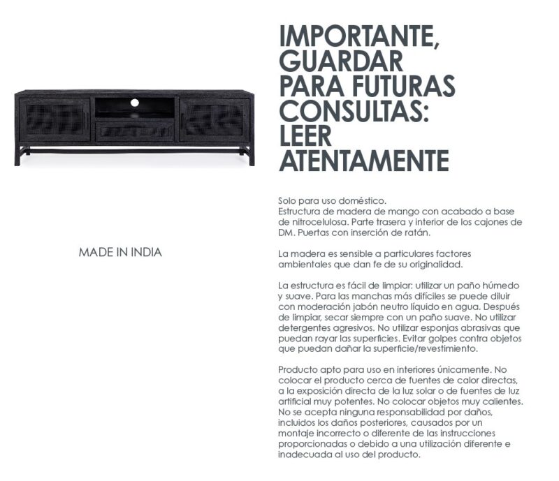 Weston - Mueble para TV de 180 cm 2P1C - Imagen 9