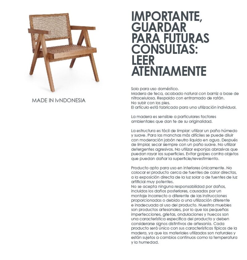 Galia - Sillón Lounge Natural - Imagen 11