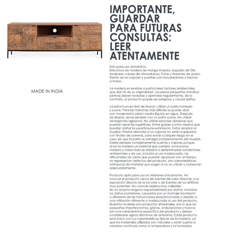 Kindia - Mueble para TV de 140 cm 2P/1C - Imagen 7