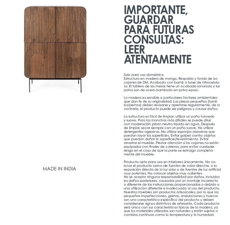 Orissa - Aparador Alto de 90 cm 4P - Imagen 10