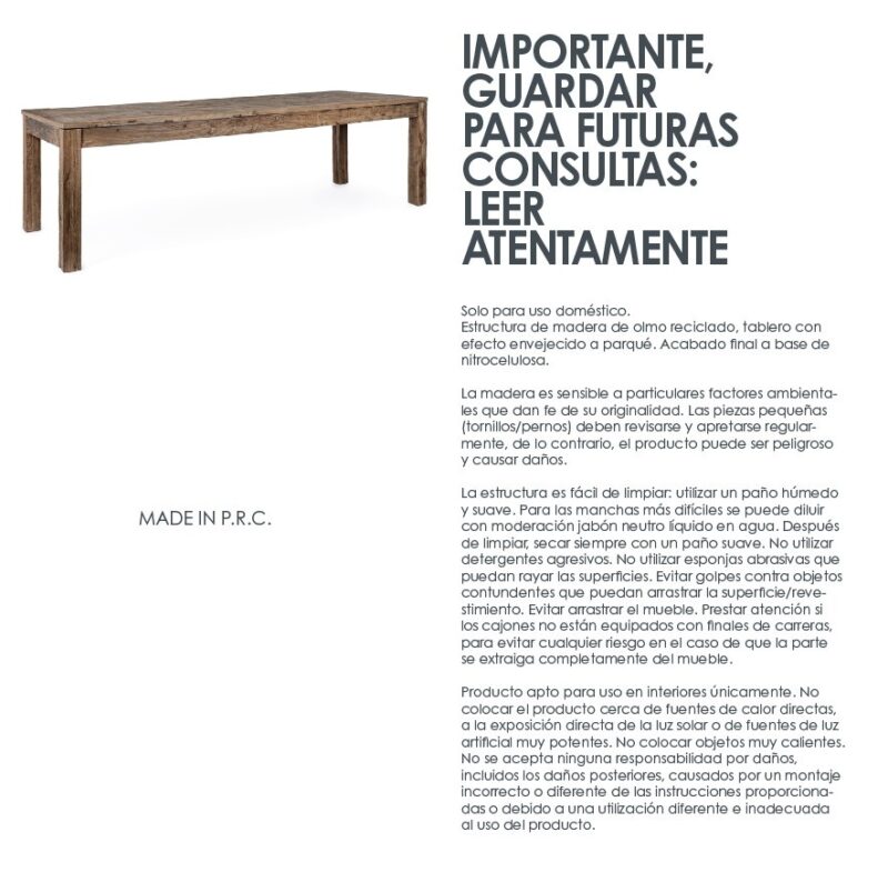 Kaily - Mesa de comedor de 280 x 100 cm - Imagen 13
