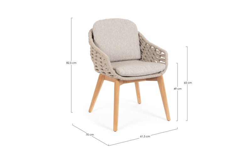 Tamires - Silla, Beige (Pack 2 uds) - Imagen 6
