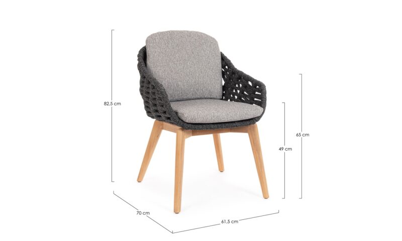 Tamires - Silla, Antracita (Pack 2 uds) - Imagen 6