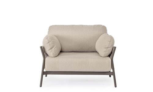 Pardis - Sillón para exterior de 99 cm, Raven