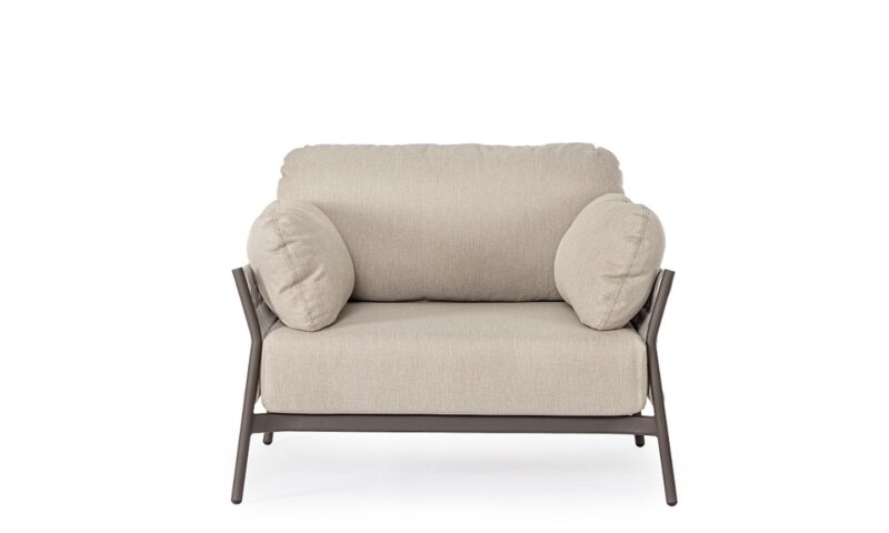 Pardis - Sillón para exterior de 99 cm, Raven