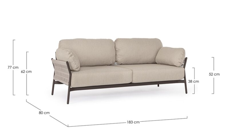 Pardis - Sofá para exterior de 183 cm, Raven - Imagen 5