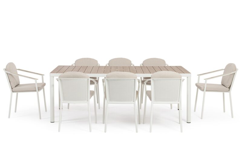Ulises - Conjunto de mesa y sillas para exterior, Vapor - Imagen 2