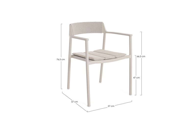 Ropery - Silla para exterior, Morny (Pack 4 uds) - Apilables - Imagen 6