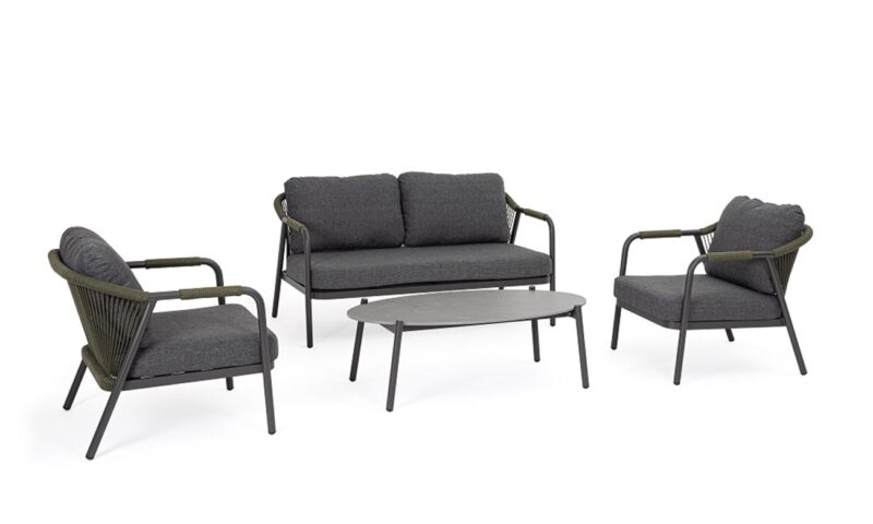 Miravet - Conjunto para exterior, Antracita/Verde - Imagen 2