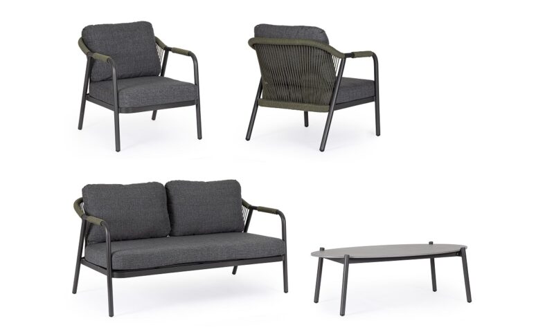 Miravet - Conjunto para exterior, Antracita/Verde - Imagen 4