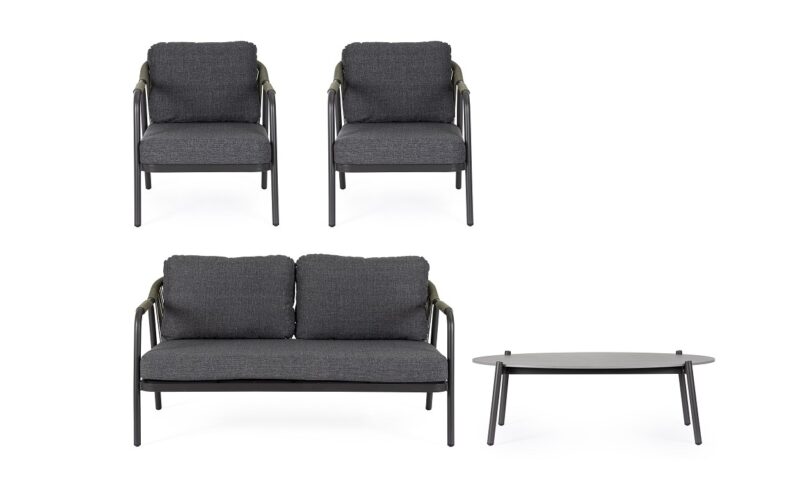 Miravet - Conjunto para exterior, Antracita/Verde - Imagen 3
