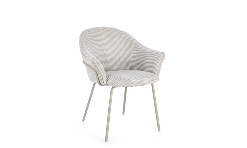 Cassidy - Silla de comedor, Warm/Gris claro