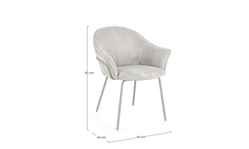 Cassidy - Silla de comedor, Warm/Gris claro - Imagen 6