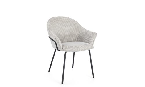 Cassidy - Silla de comedor, Negro/Gris claro
