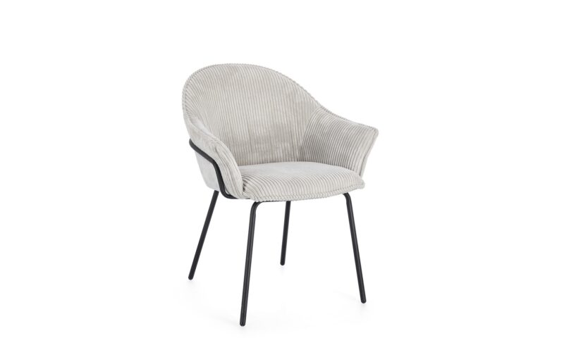 Cassidy - Silla de comedor, Negro/Gris claro