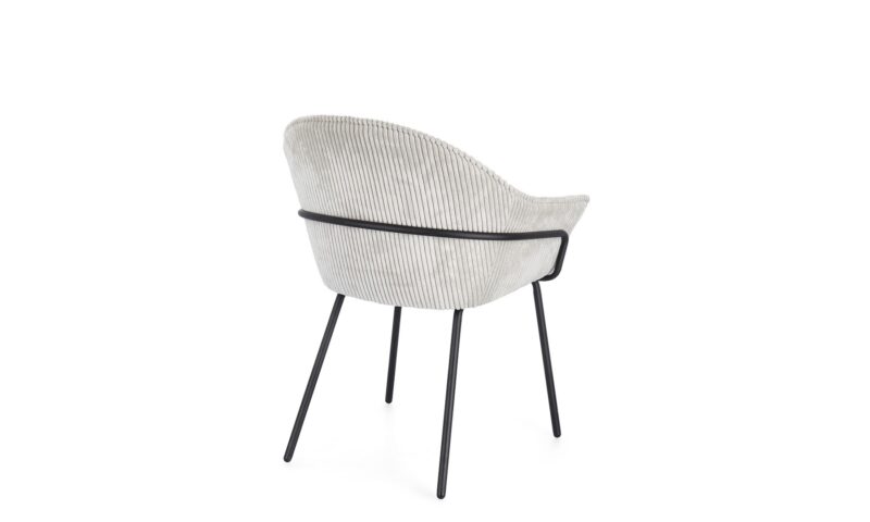 Cassidy - Silla de comedor, Negro/Gris claro - Imagen 4
