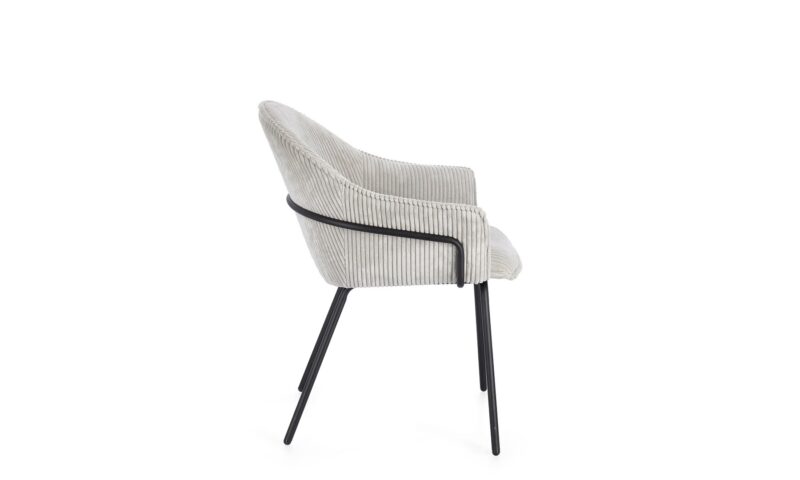 Cassidy - Silla de comedor, Negro/Gris claro - Imagen 2