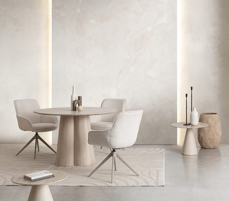 Matilda - Silla de comedor tapizado Crema - Imagen 10
