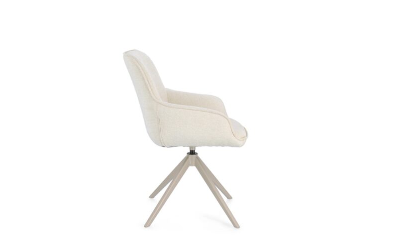 Matilda - Silla de comedor tapizado Crema - Imagen 2