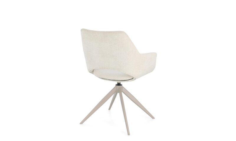 Vivian - Silla de comedor tapizado Crema - Imagen 4