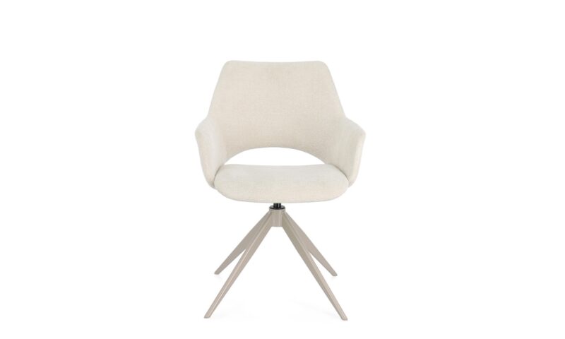Vivian - Silla de comedor tapizado Crema - Imagen 3