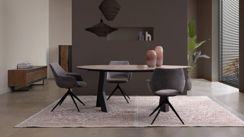 Vivian - Silla de comedor tapizado Gris - Imagen 9