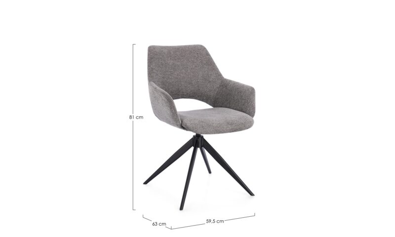 Vivian - Silla de comedor tapizado Gris - Imagen 6