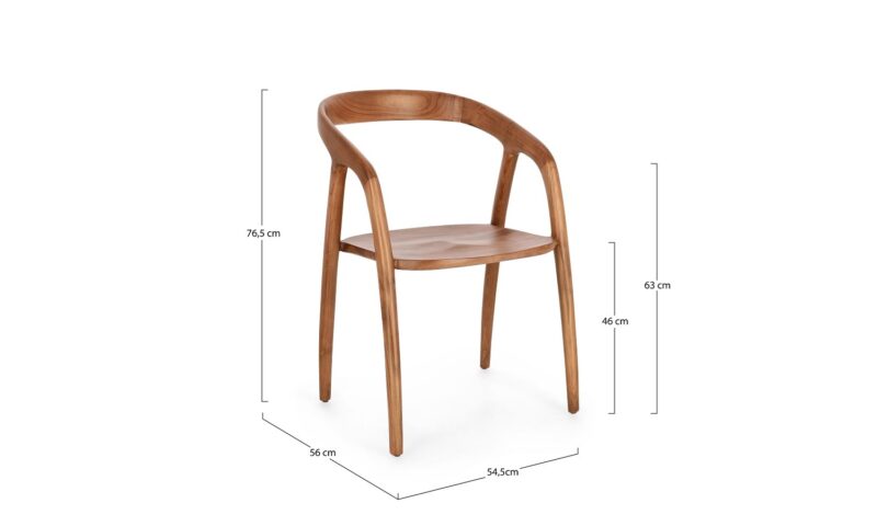 Dotty - Silla de teca - Natural - Imagen 6